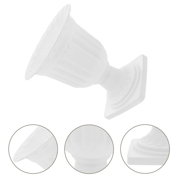 HONMEET White Plastic Roman Flower Pot Decorative Planter for Wedding Party Indoor Outdoor Use