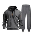 thumbnail image 3 of Men's Tracksuits Sweatsuits for Men Track Suits 2 Piece Set Quarter Zipper Sweatsuits for Men Athletic Jogging Suit Casual Athletic Jogging Warm Up Sets, 3 of 5