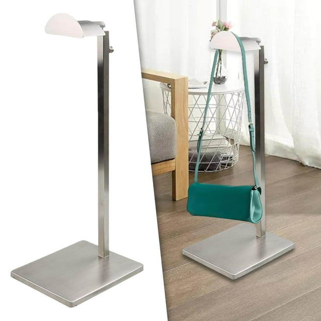 pitrice Handbag Display Rack Purse Stand Tabletop Show Storage Rack Hook Polished Displaying countertop Hanging Bag Handbag for Retail D Head Matte