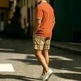 thumbnail image 7 of LEKWK 2 Piece Set for Men Plaid Short Sleeve Henley Collared Casual Tops and Elastic Waist Shorts Loose Fit Fashion Summer Beach Vacation Outfits, 7 of 7