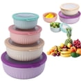 thumbnail image 2 of RUIG Plastic Mixing Bowl Set with Lids for Kitchen, Lightweight Storage Bowls, Large Salad Bowls for Baking, Prepping, Cooking and Serving Food, Dishwasher & Microwave Safe, 2 of 9