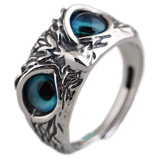 Anillo De Búho De Ojo De Demonio Anillo De Búho Ajustable Abierto Retro Speravity AP005622-00