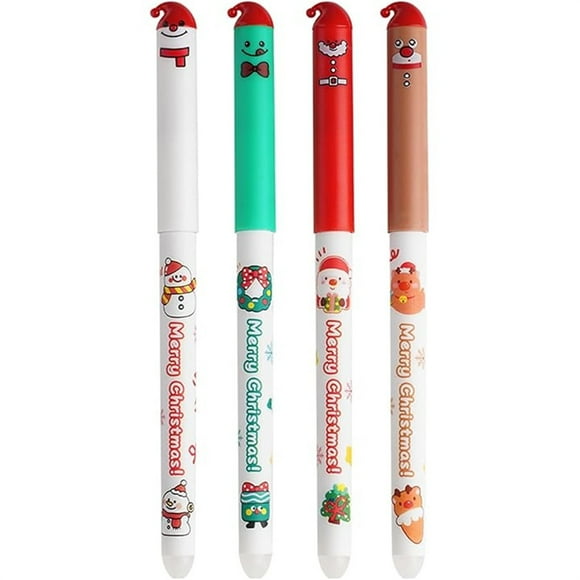 Erasable Gel Pen Set Of 4 Pieces With 0.7Mm Tip For Writing And Drawing With Eraser Function Weighing 0.07 Pounds
