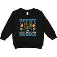 thumbnail image 2 of Inktastic Happy Hanukkah Sweater Style Design with Menorah and Dreidel Toddler Sweatshirt, 2 of 4