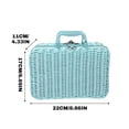 thumbnail image 2 of Decorative Plastic Rattan Suitcase for Picnic and Home Storage Professional Easter Decor Display Box Aesthetic Handwoven Style Suitcase for Adults Outdoor Travel and Interior Organizing, 2 of 7