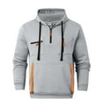 thumbnail image 5 of Men's Fashion Hoodies & Sweatshirts Winter Hoodies for Men Men's Zip Up Hoodie With Pocket Solid Color Pullover Lined Comfortable Casual Streetwear Sweatshirt for Winter, 5 of 6
