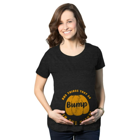 Maternity And Things That Go Bump In The Night Pregnacy Tshirt Funny Halloween Tee
