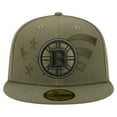 thumbnail image 2 of Men's New Era  Olive Boston Bruins Military Appreciation Flag 59FIFTY Fitted Hat, 2 of 5