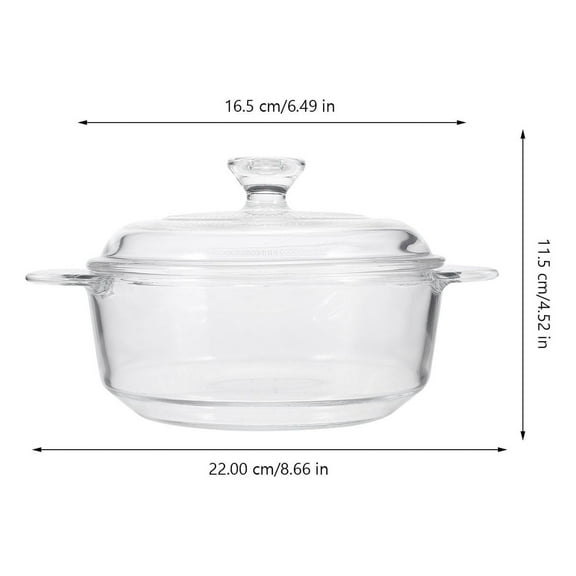 SOPOTUTU Microwave Noodle Cooker Glass Soup Pot Tempered Glass Dishwasher Safe Cooks Hotels 1Pcs
