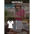 thumbnail image 7 of MOYIKO Crewneck T Shirts for Women Short Sleeve Sexy Cutout Slim Fitted Tees Elegant Tight Summer Tops, 7 of 7
