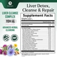thumbnail image 2 of Liver Cleanse Detox & Repair - Milk Thistle Supplement for Digestion & Immune Health - Ginger Root, Choline & Dandelion Root - Herbal Liver Support with Silymarin, Beetroot & Artichoke - 120 Capsules, 2 of 9