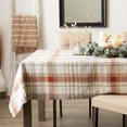 thumbnail image 2 of Contemporary Home Living Cozy Picnic Plaid Square Cotton Tablecloth - 52" - White and Rust Red, 2 of 2