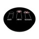 thumbnail image 2 of PopSockets Adhesivo PopGrip Rock Paper Tijeras con forma de pata de gato, 2 of 6
