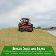 Farm Plastic Supply - Silage Tarp Black/White Plastic Sheeting - 8 Mil - Heavy Duty Polyethylene Plastic Tarp for Silage Cover, Bunker Cover for Farming, Agriculture, Ground Covering (40 x 25)