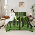 thumbnail image 4 of Feelyou Jungle Tree Bedding Comforter Set, Nature Plant Botanical Twin Comforter Sets, Teens Boys Girls Kids Reversible Bedding Set, Microfiber Bedroom Decor, 2pcs, 4 of 8