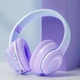 thumbnail image 2 of Auriculares Bluetooth Bling Bling con cancelación de ruido graves potentes inalámbricos color morado, 2 of 11