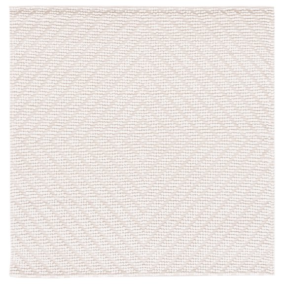 SAFAVIEH Natura Claude Diamond Area Rug, Ivory, 6' x 6' Square