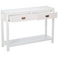 thumbnail image 4 of Pilaster Designs Dylan White Wood 2 Drawer Contemporary Occasional Entryway Console Table With Storage Shelf, 4 of 7