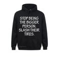 thumbnail image 2 of Deja de ser la persona más grande. Corta sus neumáticos. Sudaderas con capucha únicas para estudiantes de otoño. Ropa deportiva de fitness. Oferta de sudaderas 2021, 2 of 5
