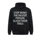 thumbnail image 2 of Deja de ser la persona más grande. Corta sus neumáticos. Sudaderas con capucha únicas para estudiantes de otoño. Ropa deportiva de fitness. Oferta de sudaderas 2021, 2 of 5
