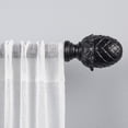 thumbnail image 5 of Exclusive Home Acorn 1" Curtain Rod and Coordinating Finial Set, Matte Silver, Adjustable 36"-72", 5 of 5