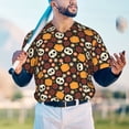 thumbnail image 5 of Lsque Skulls Pattern Mens Polo Golf Shirts Funny Graphics Shorts Sleeve Button Shirts Baseball T-shirt-X-Large, 5 of 7