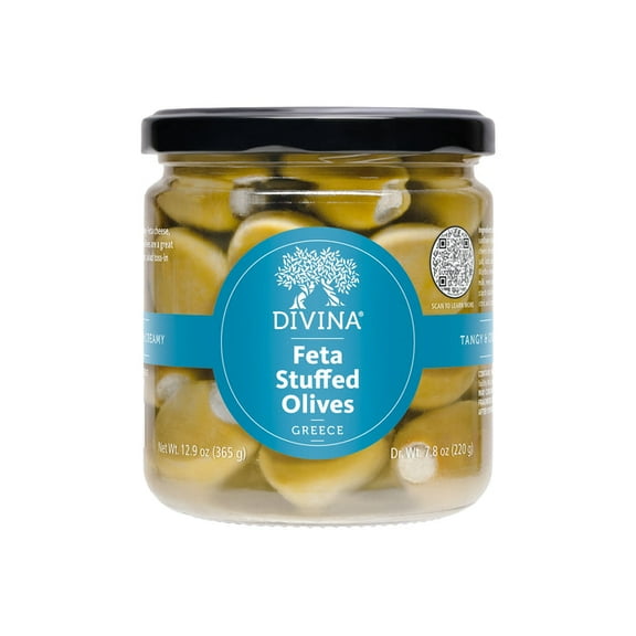 Pack of 6, Divina Feta Stuffed Olives, 7.8 oz
