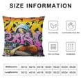 thumbnail image 5 of COMIO Hippie Graffiti Style Throw Pillow Covers Hip Hop Decor Cushion Covers for for Couch Sofa Graffiti Graphic Street Culture Grunge Art Decorative Pillowcases Outdoor Pillows Covers, 5 of 5