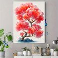 thumbnail image 4 of Red Coral Watercolor Canvas Print, Ocean Marine Art, Coastal Nature Inspired Wall Decor, 4 of 8