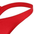 thumbnail image 6 of HUPOM Mens Underwear Boxer Briefs Male Thongs Low waist Drop Waist Solid Briefs Red One Size, 6 of 6