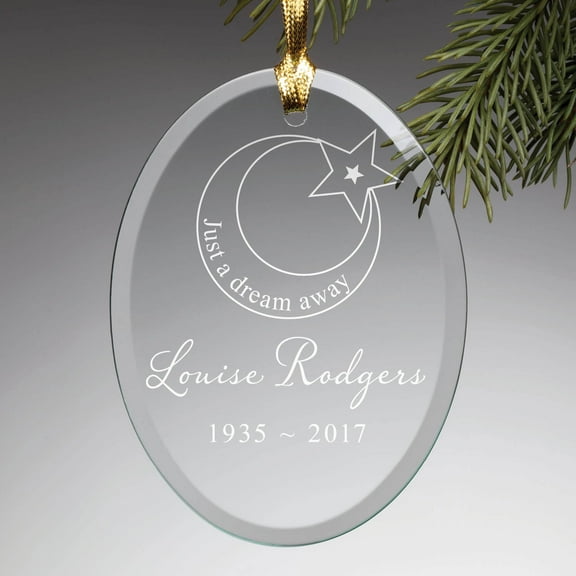 Personalized Deborah Birdoes Just A Dream Away Glass Ornament