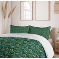 thumbnail image 6 of Ambesonne Wildlife Duvet Cover Sets, Girl in Jungle Leopard, 2-Queen, Hunter Green Dark Teal, 6 of 7
