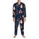 thumbnail image 3 of Balery Autumn Leaves With Blue Pijama para Hombre de Dos Piezas con Manga Larga, Conjunto de Dormir y Descanso Suave con Bolsillos-Large, 3 of 7