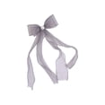 thumbnail image 2 of Lace Bow Curtain Tiebacks, Silky Ribbon Bowknot Curtain Holdbacks for Sheer Curtains, Decorative Curtain Accessories for Bedroom Living Room Wedding Decor (1 Pack, Gray), 2 of 7