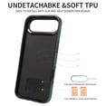 thumbnail image 2 of Case for iPhone Air, Premium PU Leather + TPU Protective Back Cover with Card Slots Finger Ring Kickstand Magnetic Closure Shockproof Drop Protective for iPhone Air, Green, 2 of 9