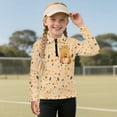 thumbnail image 2 of Psesaysky Girls Long Sleeve Shirts Cute Capybara Floral Print Soft Fleece Jacket Fall Half Zip Pullover Kids Sweatshirts Athletic Thermal Coat for Golf Yoga 8-9 Years, 2 of 6