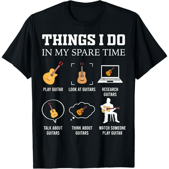 Things I Do In My Spare Time Guitar Funny Epiphone Guitar T-Shirt