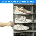 thumbnail image 4 of coastal rose Over the Door Shoe Shelves, 26 Sections Hanging Closet Organizers and Storage Shelves Space Saving Shoe Rack Holder, 4 of 7