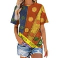 thumbnail image 1 of Fiudx Ofertas Del Día Blusa de Manga Corta con Cuello Redondo y Pantalón Corto Informal para Mujer a La Moda, 1 of 4