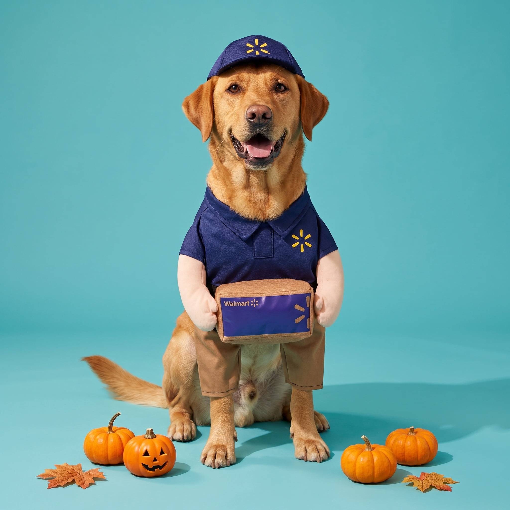 Vibrant Life Halloween Walmart Delivery Driver Dog Costume, Multicolor, L
