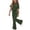 Army Green, variant on Girls Clothing Set Teen 2 Piece Outfits Round Neck Oversized Short Sleeve Tops Flare Pants Sets School Loose Gray 11-12 Years