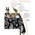 thumbnail image 5 of Black Paisley Rectangle Tablecloth, Ethnic Vintage Floral Botanical Abstract Waterproof & StainResistant Tablecloth, Washable Oil-proof Table Cover for Dining/Party/Wedding/Camping/Buffet 52x70 In, 5 of 9