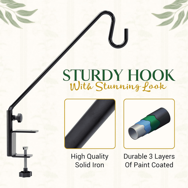 Deck rail bird feeder hanger clearance