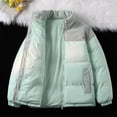 thumbnail image 2 of Miluxas Women's Casual Warm Zip up Jacket, Fashion Stand up Collar Long Sleeve Loose Cotton Padded Jacket Top with Pockets Sky Blue XL(XL), 2 of 6