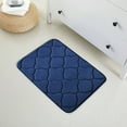 thumbnail image 1 of 1 Piece Geometric Design Solid Color Memory Foam Rug Set Non-Slip PVC Backing, 1 of 5