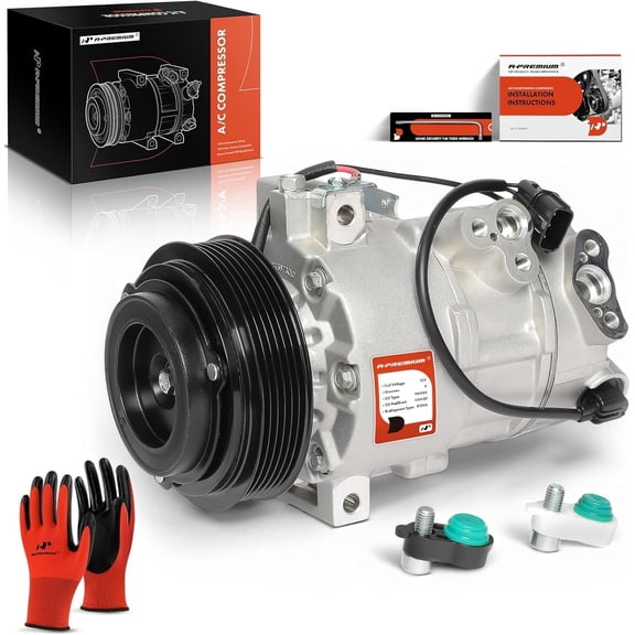 A-Premium Air Conditioner AC Compressor with Clutch Compatible with Hyundai Tucson 2010-2015 & Kia Sportage 2010-2015, 3 Pins