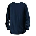 thumbnail image 5 of IYTR Cotton Mens T Shirts Casual Stylish Loose Fit Long Sleeve Leisure Loose Fit Spring Clothes Lightweight Solid Color Crew Neck Shirt (Dark Blue,XXL), 5 of 5