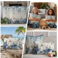 thumbnail image 4 of Outdoor Pillow Covers 18x18 Set of 2, Blue Pumpkins Fall Waterproof Patio Throw Pillow Covers for Couch Sofa Chair, Thanksgiving Eucalyptus Leaf Rustic Decorative Pillowcases for Throw Pillows, 4 of 9