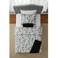 thumbnail image 2 of Mainstays Floral Scallop 4-Piece White/Black Comforter Set, Twin/Twin XL, 2 of 14