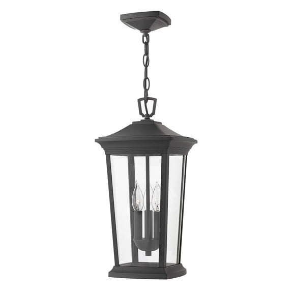 2362MB-LL Hinkley Lighting Bromley - 3 Light Large Outdoor Hanging Lantern in Traditional Style - 10 Inches Wide by 19.25 Inches High-Museum Black
